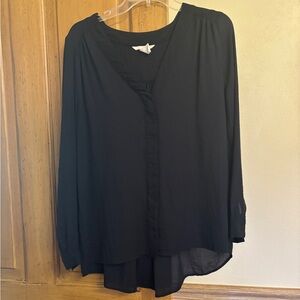 H&M Black V-Neck Blouse